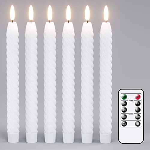 Flameless LED Taper Candles 6 PCS