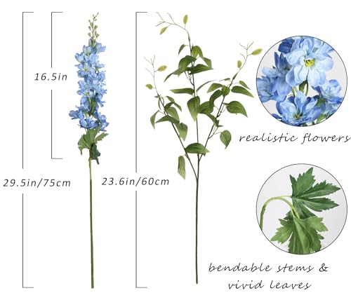 Light Blue Delphinium Stems