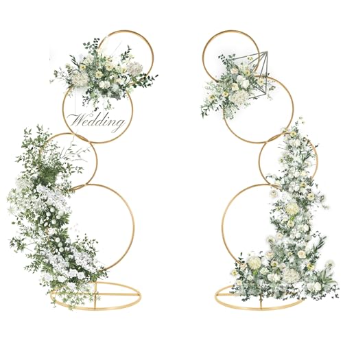 Gold Metal Wedding Hoops Arch