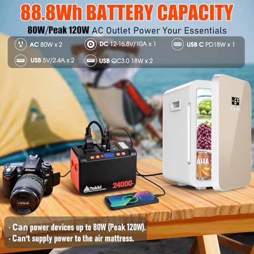 Portable Power Station - 88Wh - Battery Backup for Camping and Emergencies