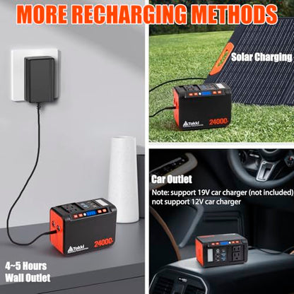 Portable Power Station - 88Wh - Battery Backup for Camping and Emergencies