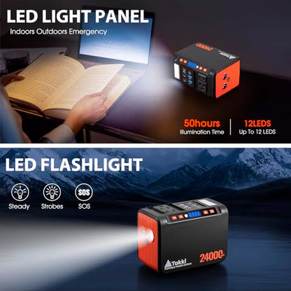 Portable Power Station - 88Wh - Battery Backup for Camping and Emergencies