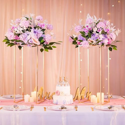Gold Metal Flower Stand - 31.5in - 2 Pcs