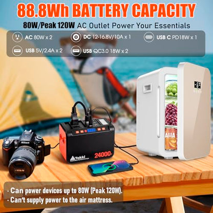 Portable Power Station - 88Wh - Battery Backup for Camping and Emergencies