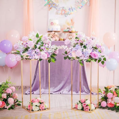 Gold Metal Flower Stand - 31.5in - 2 Pcs